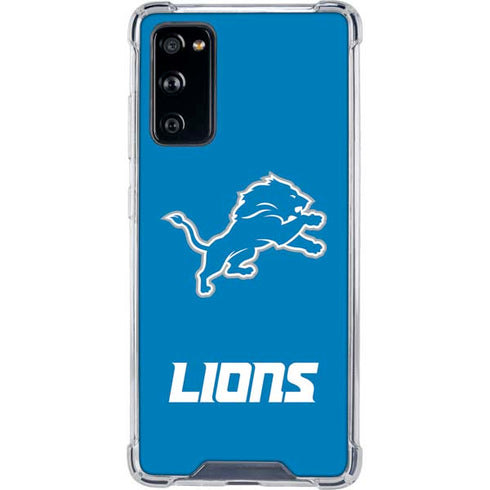 NFL Detroit Lions Distressed Galaxy S20 FE Clear Case